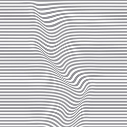 Curved wavy lines monochrome pattern with flowing vector