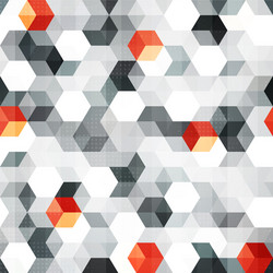 Geometric Cube Pattern with Grunge Texture vector image