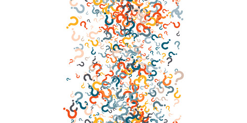 seamless pattern of color question marks vector image