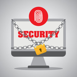 security system design warning and technology vector image