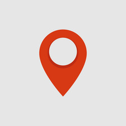 Red maps pin location map icon Royalty Free Vector Image