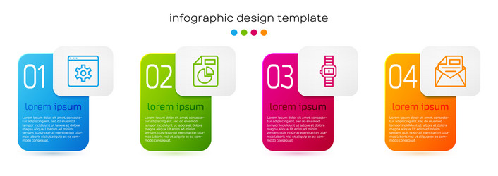 Set line browser setting document with graph vector