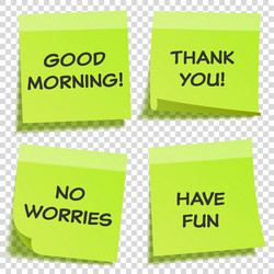 sticky note with text and shadow isolated vector