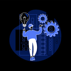 building information modeling abstract concept vector image