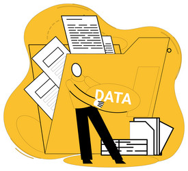 data analytics statistics become storytellers vector image
