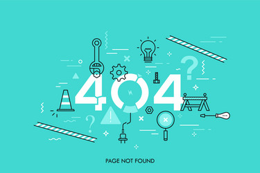 Error 404 Website Concept vector image