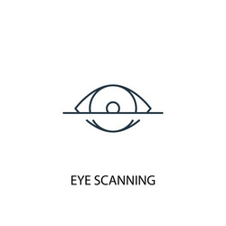 eye scanning concept line icon simple element vector