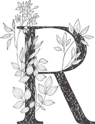 Animal alphabet r theme Royalty Free Vector Image