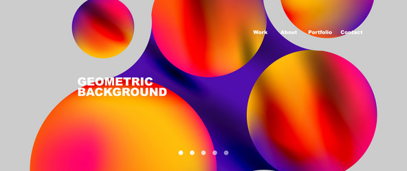 flowing gradient colors and round elements vector image