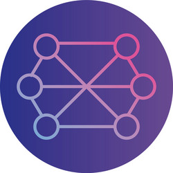 Isolated points circuit gradient style icon vector