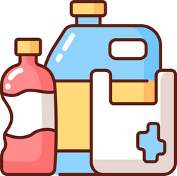 Plastic Waste Icon - Pollution vector image