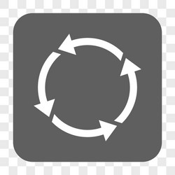 recycle rounded square button vector image