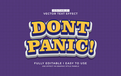 3d editable text effect typography style template vector image