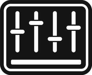 console equalizer icon simple style vector image