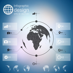 infographic with unfocused background and icons vector image