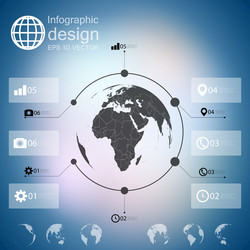 infographic with unfocused background and icons vector