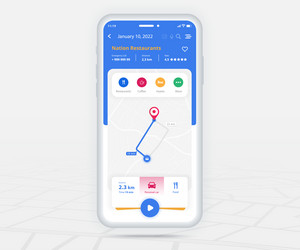 map gps navigation app ux ui concept mobile vector image