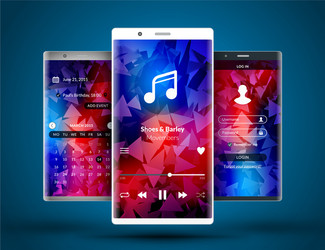 Mobile interface wallpaper design abstract vector