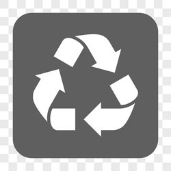 recycle rounded square button vector image