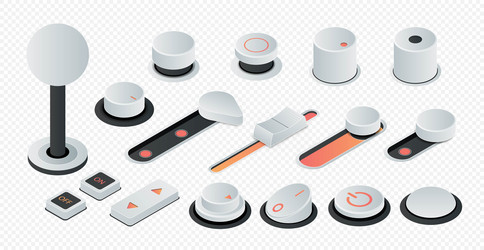 set of 3d buttons vector image
