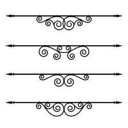 Ornate Scroll & Border Elements vector image