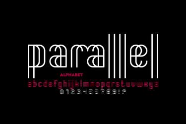 Parallel Line Font Style vector image