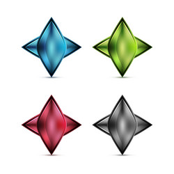 realistic matte glass abstract icon for message vector image