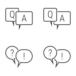 set icons on a theme questions and answers vector image