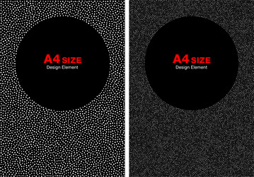 white halftone circle dots frames set a4 size vector image