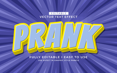 3d editable text effect typography style template vector image