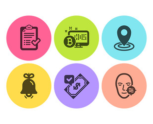 approved checklist bitcoin system and location vector image