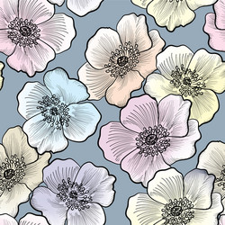 Floral seamless pattern flower background Vector Image