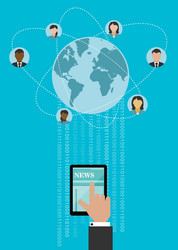 Global Networking Connection vector image
