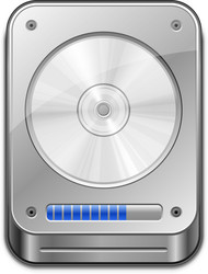 Hard disk flat icon hardware and hdd Royalty Free Vector