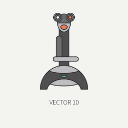 line flat color computer part icon joystick vector image