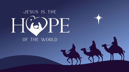 Nativity Scene with Wise Men Vector Image