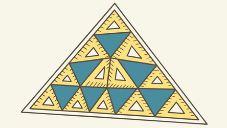 repeating triangle pattern within a larger vector image