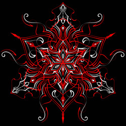 triangle pattern in the form of a mandala henna vector image