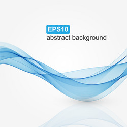 Abstract blue transparent wave background Vector Image