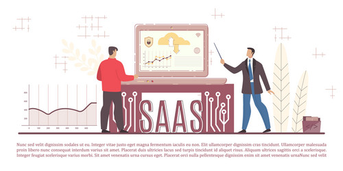 man programming developing saas business system vector image
