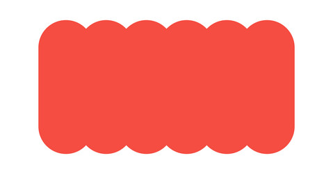 rectangular shape uneven curvy edge vector image
