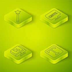 set isometric speech bubble with text cmyk vector image