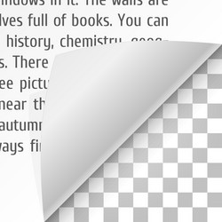 Curl paper corners with text vector