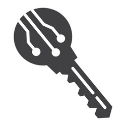 electronic key solid icon security and access vector image