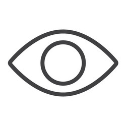 Eye Lens Icon - Circular Shape Vector Image