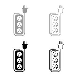 strip multi plug network filter smart power vector image