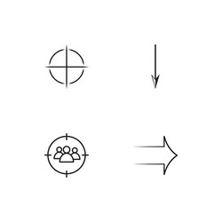 time linear icons set simple outline vector image