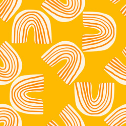 Rainbow wavy lines seamless pattern Royalty Free Vector