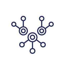 nodes line icon data structure vector image