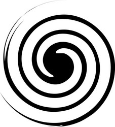 spiral twirl abstract element with radial style vector image